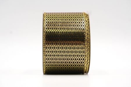 Чорна та золота алмазна сітка фольгована металева дротова стрічка_KF7814G-53G