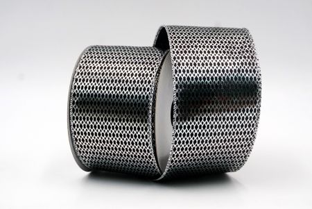 Чорна алмазна сітка фольгована металева дротова стрічка_KF7814G-53