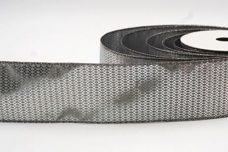 Gray Diamond Mesh Foil Metallic Wired Ribbon_KF7814GL-50