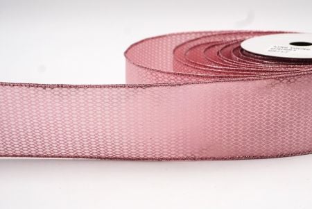 Рожева алмазна сітка фольгована металева дротова стрічка_KF7814GM-5