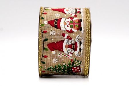 Natürlich - Santa Wichtel und Geschenke Designband_KF7823G-14