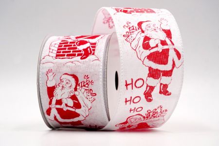 Белая - Санта Клаус и подарки проволочная лента_KF7826GC-1-1