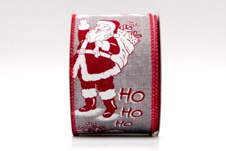 Серая - Санта Клаус и подарки проволочная лента_KF7826GC-50-7