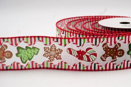 Красный рождественский дизайн ленты с конфетами_KF7829GC-1-7