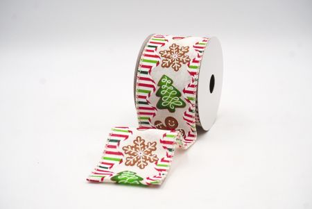 Білий різдвяний дизайн канату зі збудженими конфетами_KF7829GC-2-2