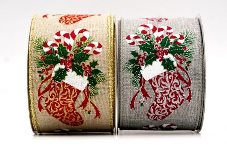 Cinta de alambre para colgar calcetín de Navidad_KF7830.KF7831.KF7832