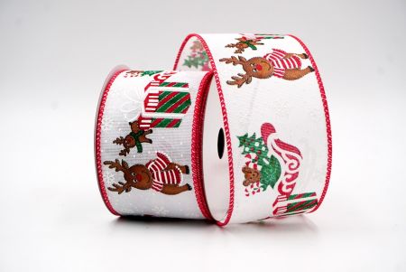 White Christmas Sleigh Designs Wired Ribbon_KF7833GC-1-7