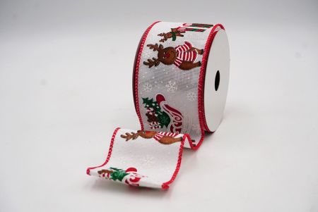 Weißes Weihnachtsschlitten-Design mit Drahtband_KF7833GC-1-7