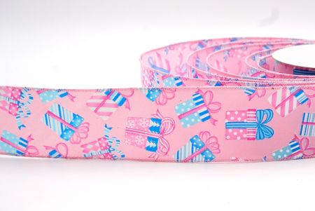 Pink - Christmas Gift Box Design Ribbon_KF7862GC-5-5