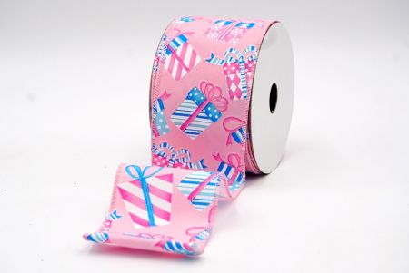 Pink - Christmas Gift Box Design Ribbon_KF7862GC-5-5