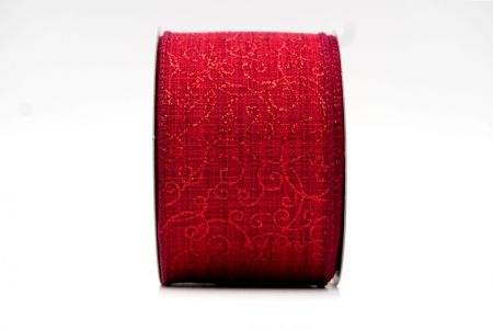 شريط سلكي ملتوي باللون الأحمر الداكن واللمعة الحمراء - KF7871GC-8-8