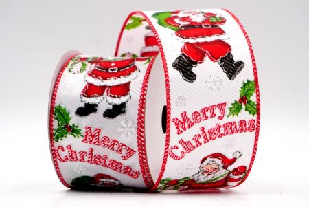 Fita com Fio de Papai Noel e Presentes - Borda Branca e Vermelha_KF7878GC-1-7