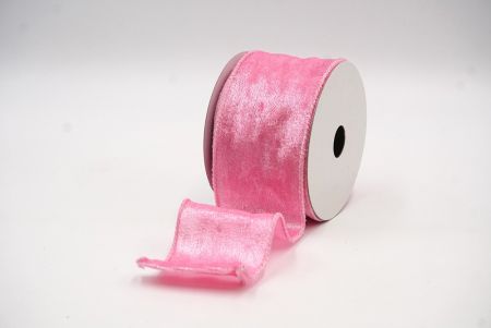 Розовая гладкая проволочная лента_KF7903GC-5-5
