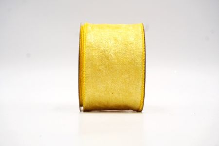 Κίτρινη Απλή Κορδέλα με Καλώδιο_KF7903GC-6-6