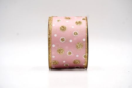 Nastro con design a pois glitterato rosa fucsia_KF7914G-5