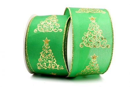 أخضر - شريط سلكي بتصميم ملتوي لشجرة عيد الميلاد_KF7917G-3
