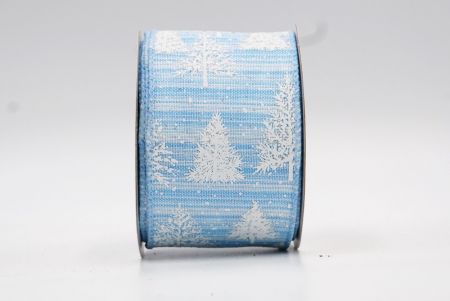 हल्का नीला क्रिसमस ट्री डिजाइन रिबन_KF7928GC-12-216