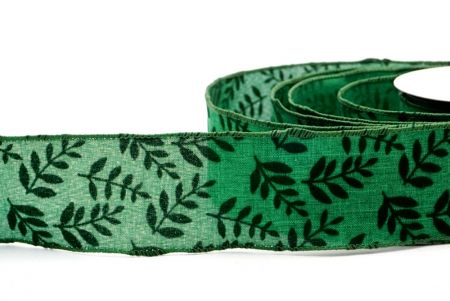 Verde - Cinta con hojas de serbal con cable_KF7930GC-3-127