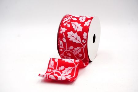 Cinta de diseño de enredaderas de piñas navideñas en rojo/blanco_KF7933GC-7-7