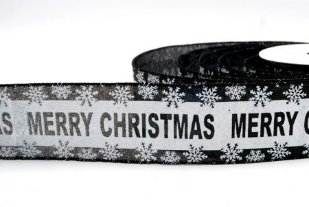 Μαύρο - Εορταστική Χριστουγεννιάτικη Κορδέλα με Καλώδιο_KF7945GC-53-53