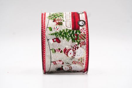 Cinta alámbrica de diseños navideños en blanco/rojo_KF7947GC-2-7