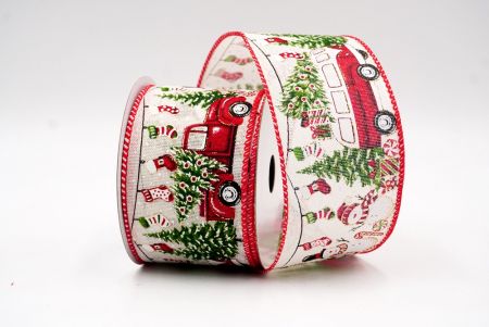 White/Red Christmas Element Designs Wired Ribbon_KF7947GC-2-7
