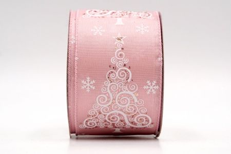 Pink - Swirl Weihnachtsbaum Drahtband_KF7956GC-5-5