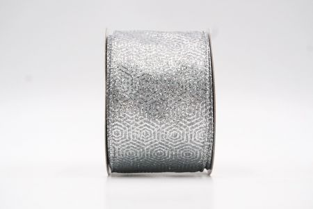 Silber Monochromes Muster Verkabeltes Band_KF7982G-1