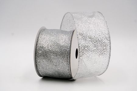Silber Monochromes Muster Verkabeltes Band_KF7982G-1