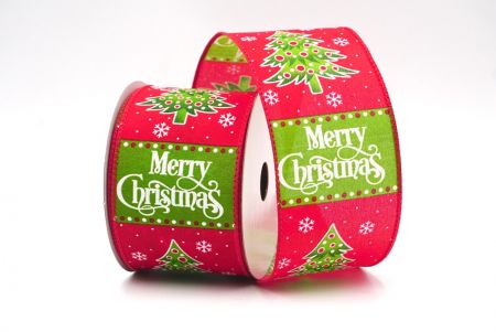 Red/Green Christmas Tree & Fruit Wired Ribbon_KF7995GC-7-7