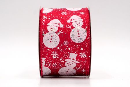 Red_Glitter Snowman Wired Ribbon_KF8003GC-7-7
