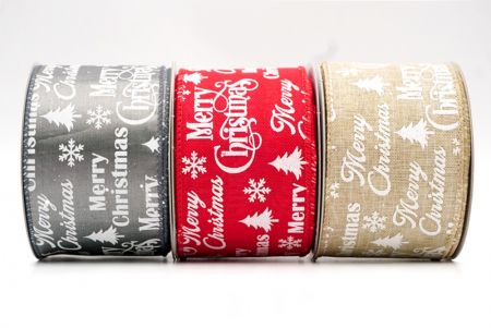Glitter Merry Christmas Wired Ribbon