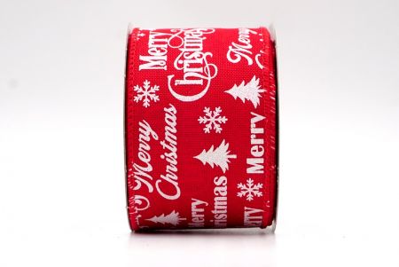Red_Glitter Merry Christmas Wired Ribbon_KF8029GC-7-7