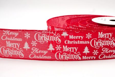 Nastro con filo di Natale Merry Christmas in Glitter Rosso_KF8029GC-7-7