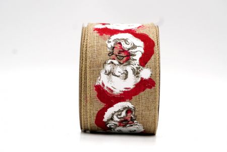Cinta con cableado de diseño de Santa Claus en rojo/marrón claro_KF8036GC-14-183