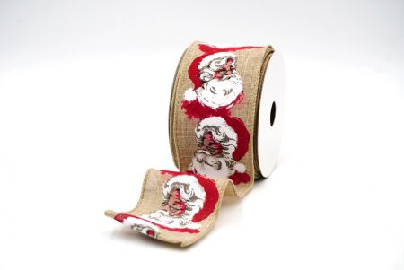 Cinta con cableado de diseño de Santa Claus en rojo/marrón claro_KF8036GC-14-183