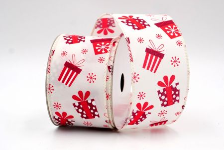 Creme_Weihnachtsgeschenkbox und Schneeflocken Drahtband_KF8042GC-2-2