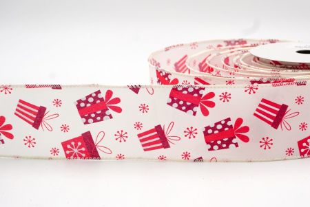 Crème_Kerstcadeauverpakking en sneeuwvlokken bedrade lint_KF8042GC-2-2