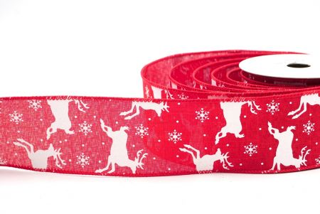Cinta con cable de diseño de renos navideños rojos_KF8046GC-7-7