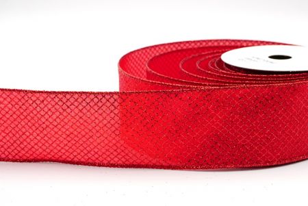 Rotes metallisches diagonales Linienmuster Drahtband_KF8062GR-7