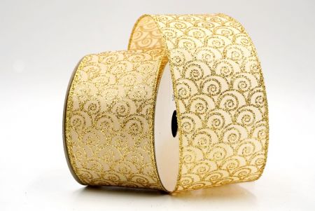 Gold_Sparkly Swirl Wired Ribbon_KF8086G-13