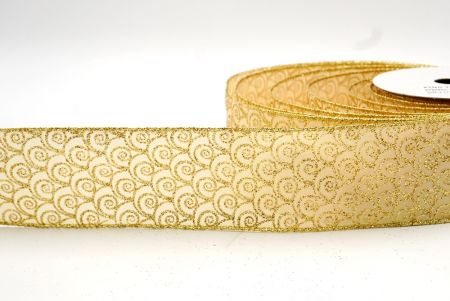 Gold_Sparkly Swirl Wired Ribbon_KF8086G-13