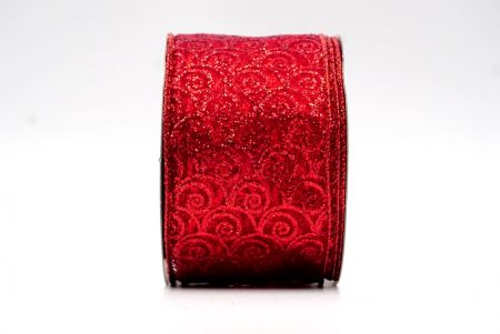 Ruban filaire à motifs tourbillons étincelants - Rouge/Transparent_KF8087GR-7