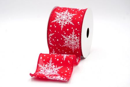 Red_Christmas Snowflakes Wired Ribbon_KF8091GC-7-7