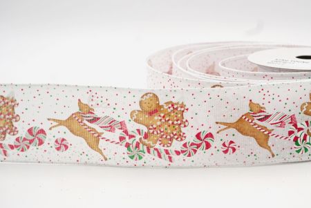 White_Gingerbread, Reindeer and Candy Cane Design Ribbon_KF8097GC-1-1