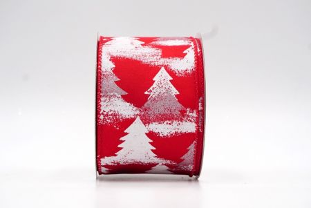 Κόκκινη/Ασημί Χειμερινή Κορδέλα Χριστουγεννιάτικου Δέντρου_KF8098GC-7-7