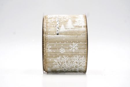 Хаки зимняя лента для новогодней елки_KF8105GC-13-183