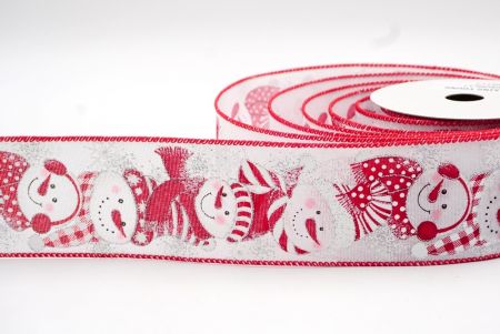 Fehér hóember piros öltözékben drótkötél_KF8109GC-1-7