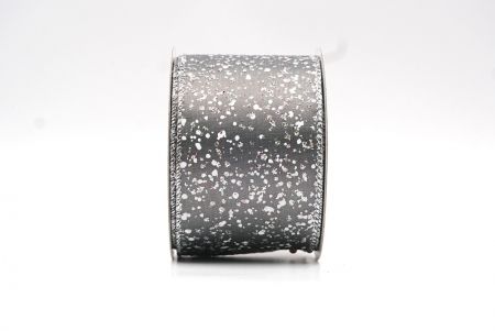 Gray Glittery Festive Wired Ribbon_KF8180G-50