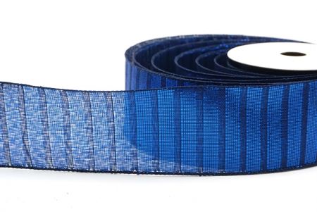 Royal Blue Metallic Vertical Stripe Lines Ribbon_KF8186GC-4-4